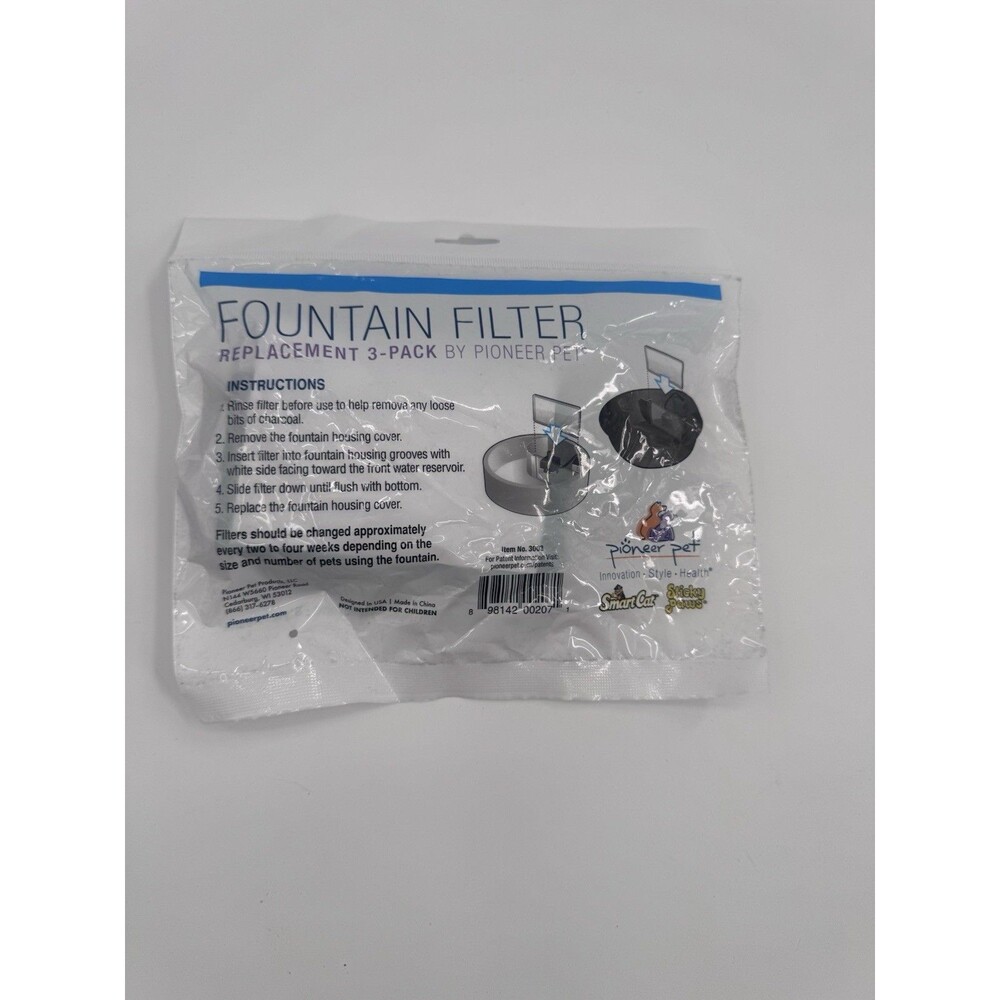 NewnPioneer Pet Replacement Filters (3-Pack) for Plastic Fountains Fast Shipping - Picture 2 of 2